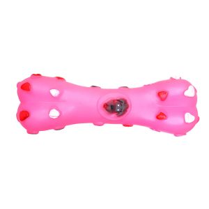 Kość zabawka gumowa dla psa różowa