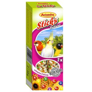 Sticks Deluxe Średnia Papuga: witaminy + miód NL