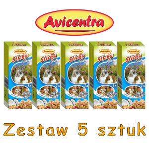 Sticks Deluxe Króliki i Gryzonie: orzech kokos ZESTAW 5 SZTUK
