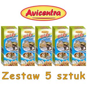 Sticks Deluxe Mały gryzoń: orzech + kokos ZESTAW 5 SZTUK
