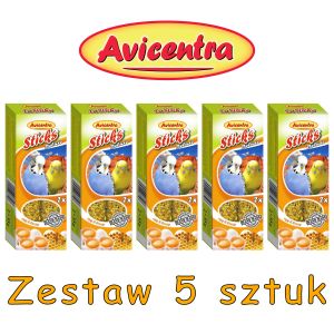 Sticks Deluxe Papużka falista: jajka + miód ZESTAW 5 SZTUK