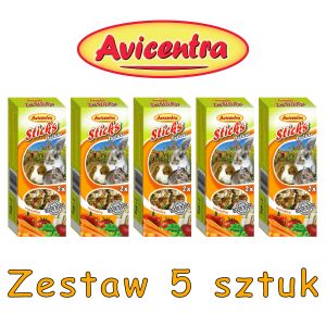 Sticks Deluxe Króliki i Gryzonie: warzywa ZESTAW 5 SZTUK