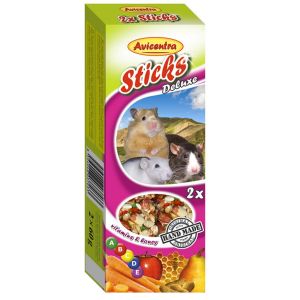 Sticks Deluxe Mały gryzoń: witaminy + miód ZESTAW 5 SZTUK