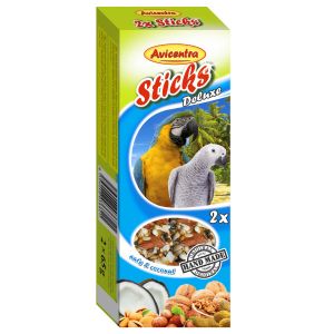 Sticks Deluxe Duża papuga: kokos + orzechy ZESTAW 5 SZTUK